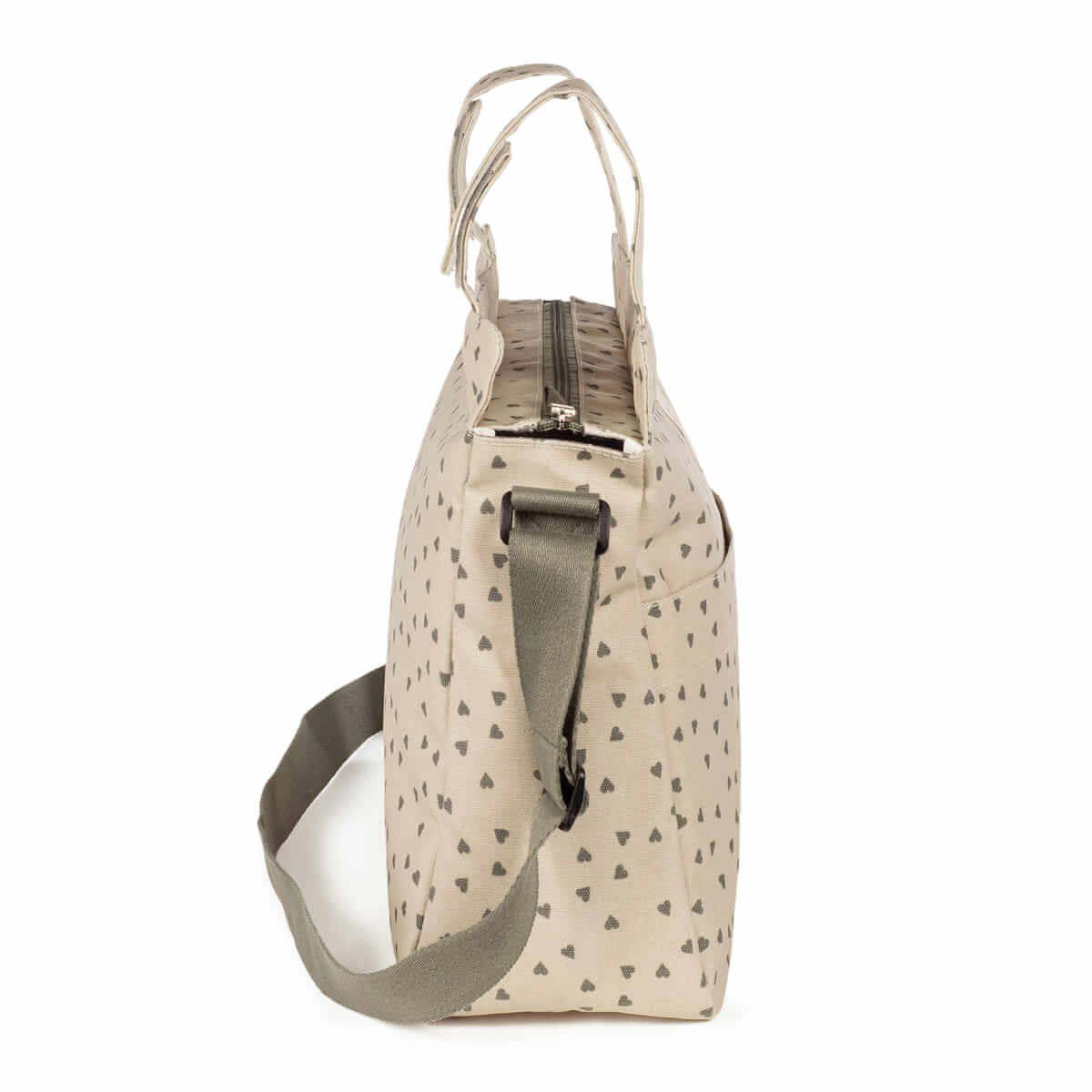 Changing Bag Hearts Poppy Moss - Image 4