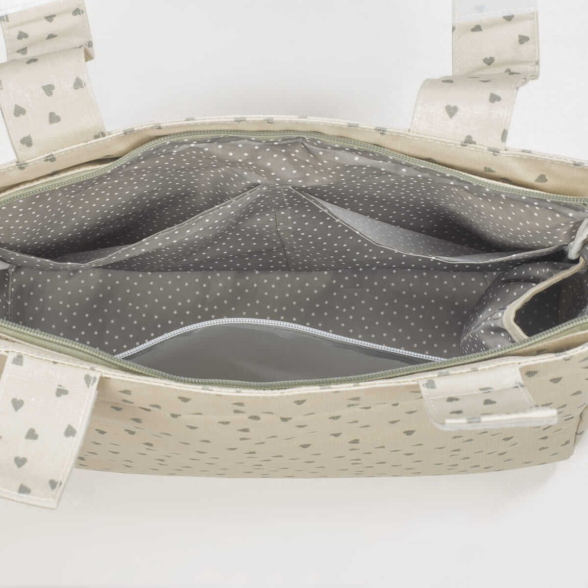 Changing Bag Hearts Poppy Moss - Image 12